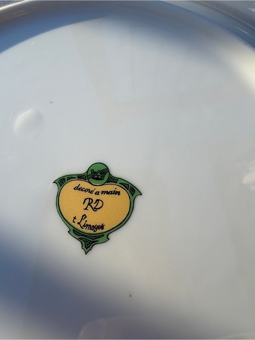 Vintage Limoges France “Bonbon” Floral Serving Bowl Plate Hand Decorated - Picture 9 of 13
